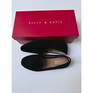NWT Kelly & Katie Black Leather Peyton Loafers Women's 6.5M